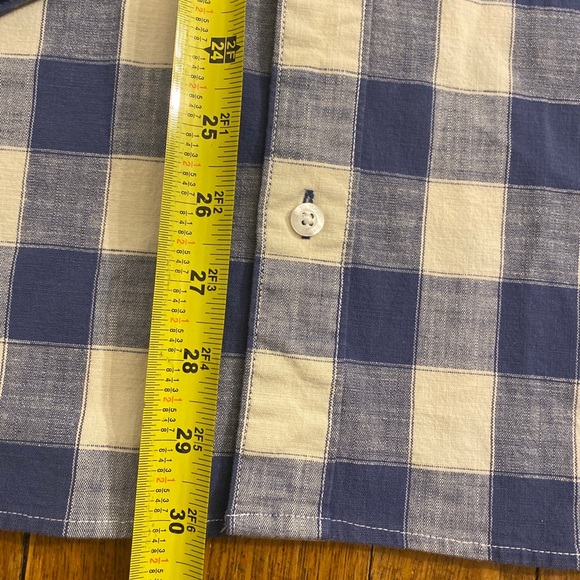 L.L. Bean Men’s XL-Reg Traditional Fit Blue & Cream Buffalo Plaid LS Shirt - Picture 9 of 9